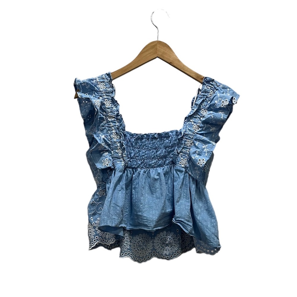 Zara Open Work Embroidered Top - Picture 3 of 11